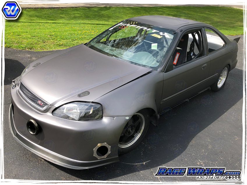 RS3 Racing Honda Civic Drag Car Wrap Rage Wraps