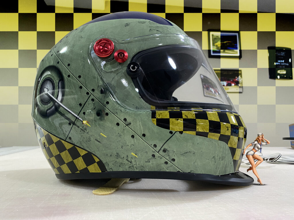 World War 2 Bomber Design Racing Helmet Vinyl Wrap