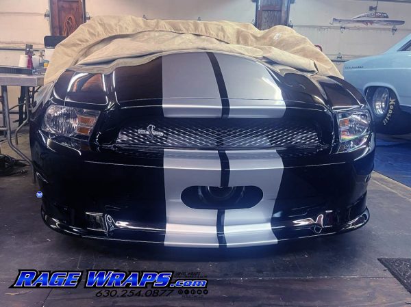 VFN Fiberglass 2013-2014 Ford Mustang Pro Front End W/Spoiler Upper Grill 01 - Image 2