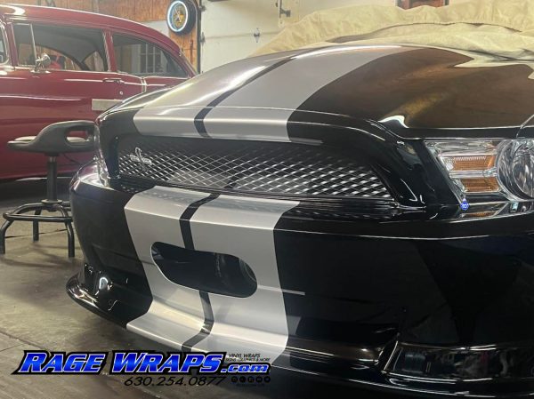 VFN Fiberglass 2013-2014 Ford Mustang Pro Front End W/Spoiler Upper Grill 01 - Image 3