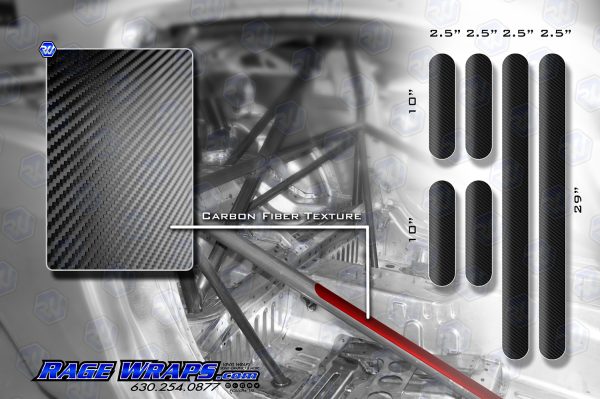 Rage Wraps Carbon Fiber Roll Bar Protective Vinyl Covers