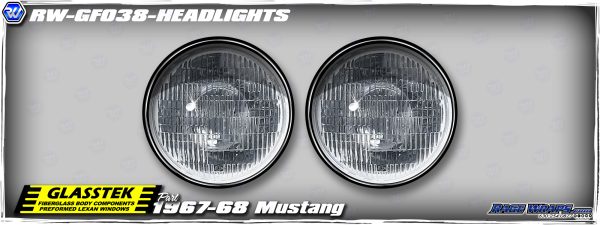 Glasstek Ford Mustang Shelby 1967-1968 Headlights