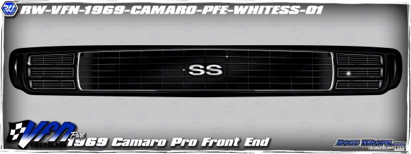 VFN Fiberglass Chevy Camaro 1969 Hideaway Headlight White SS Grill Kit