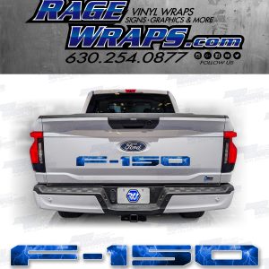 Ford f-150 Lightning Tailgate Blue Decal