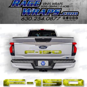 Ford f-150 Lightning Tailgate Yellow Decal