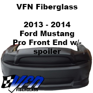 VFN Fiberglass 2013-2014 Ford Mustang Pro Front End With Spoiler