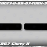 Custom airbrushed turn signal kit that fits a Harwood 1966-67 Chevy II Nova front end.